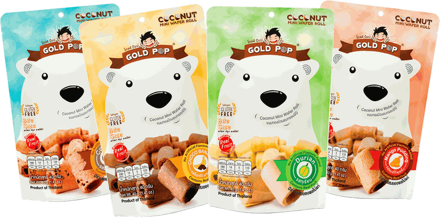 ทองม้วนมะพร้าว GOLD POP — สินค้าตัวแรกของเรา